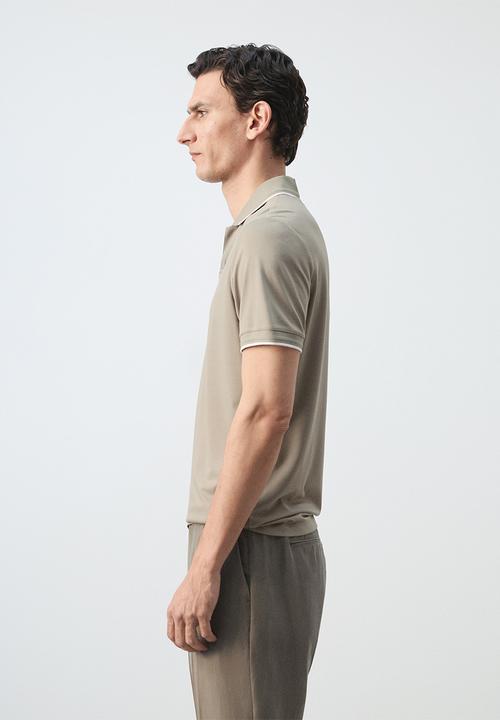 MANGO - Poloshirt Carlev - Light Beige