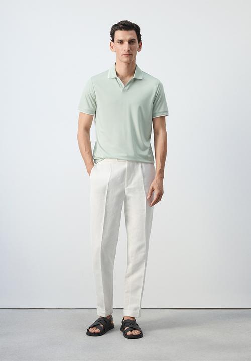 MANGO - Poloshirt Carlev - Pastel Green