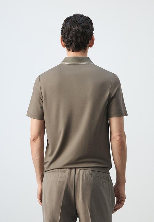 MANGO - Poloshirt Carleb - Light Brown