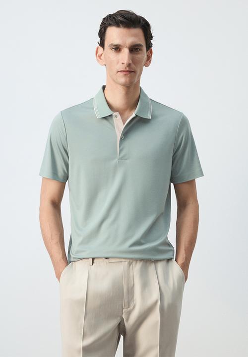 MANGO - Poloshirt Carleb - Bright Green