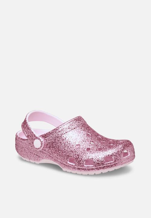Crocs - Classic chunky glitter clog t - pink milk