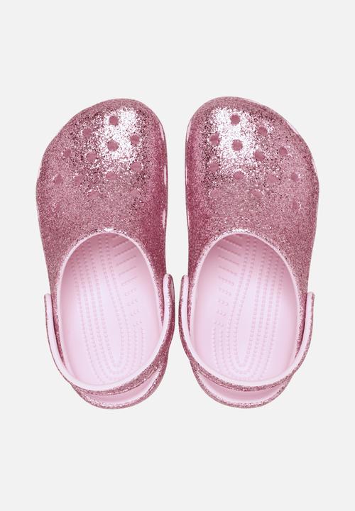 Crocs - Classic chunky glitter clog t - pink milk