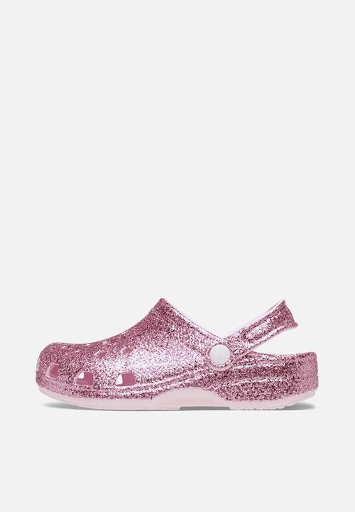 Crocs - Classic chunky glitter clog t - pink milk