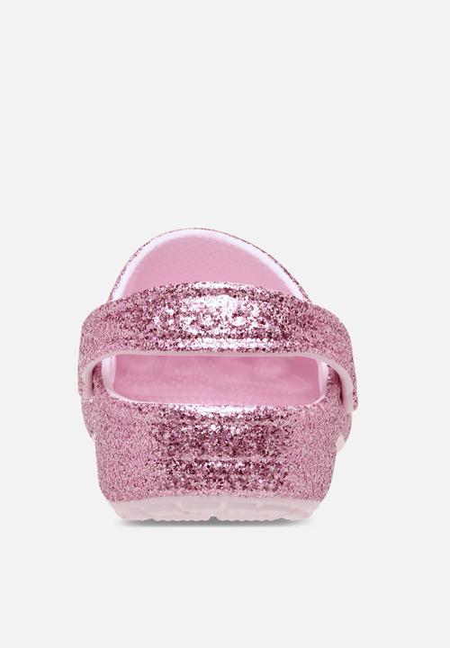 Crocs - Classic chunky glitter clog t - pink milk