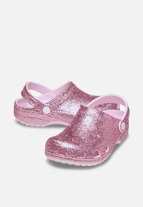 Crocs - Classic chunky glitter clog t - pink milk