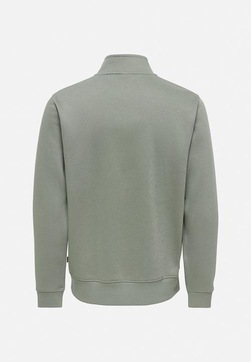 Only & Sons - Ceres Half Zip Sweat Noos - Castor Gray