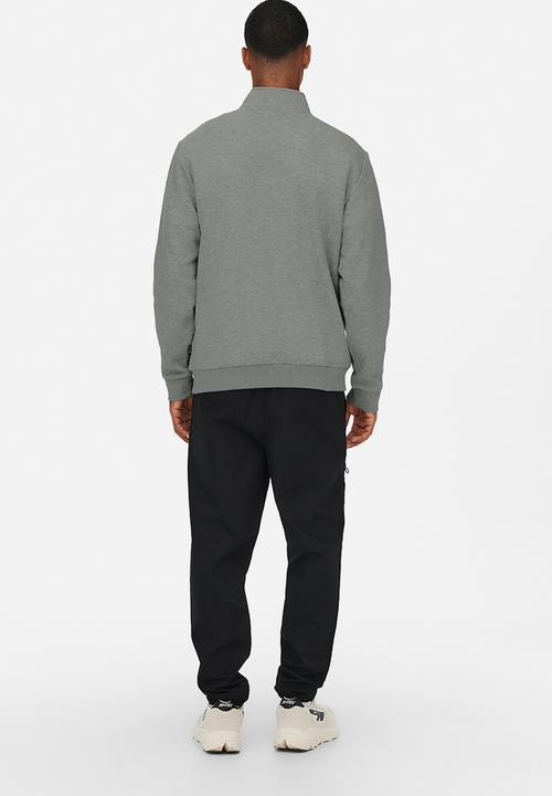 Only & Sons - Ceres Half Zip Sweat Noos - Castor Gray