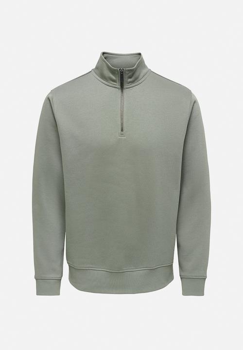 Only & Sons - Ceres Half Zip Sweat Noos - Castor Gray