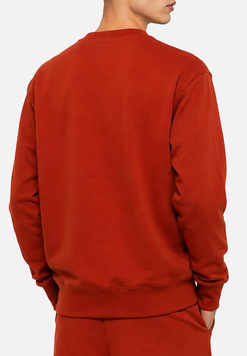 POLO - Mens sport ls pique sweat top - orange