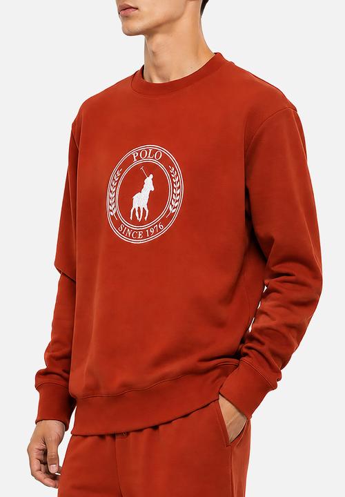 POLO - Mens sport ls pique sweat top - orange