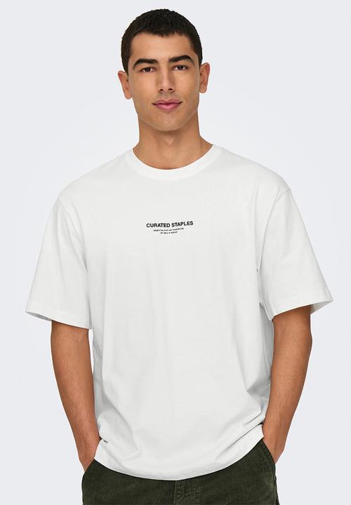 Only & Sons - Curated RLX Print Short Sleeve Tee - Cloud Dancer