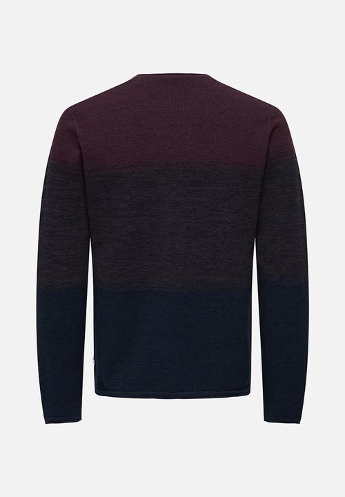 Only & Sons - Felix Reg12 Crew Knit - Port Royal Grading