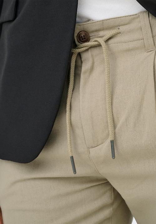 Only & Sons - Onsleo Crop Linen Mix Pants - Chinchilla