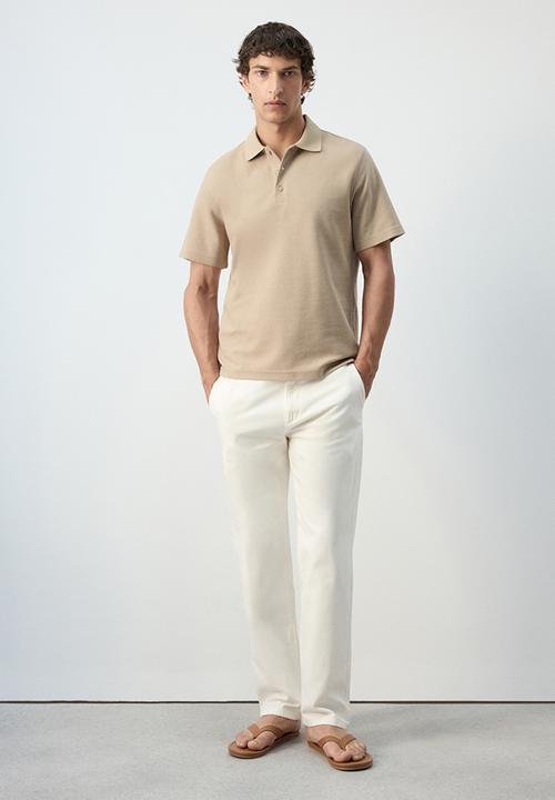 MANGO - Poloshirt Algarvep - Beige