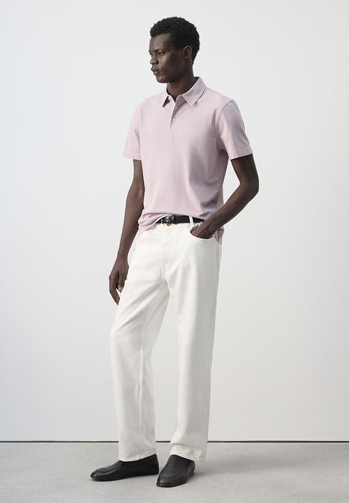 MANGO - Poloshirt Ezequi - Pastel Pink