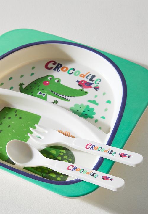 Pop Candy - Croc themed tableware set - light turquoise