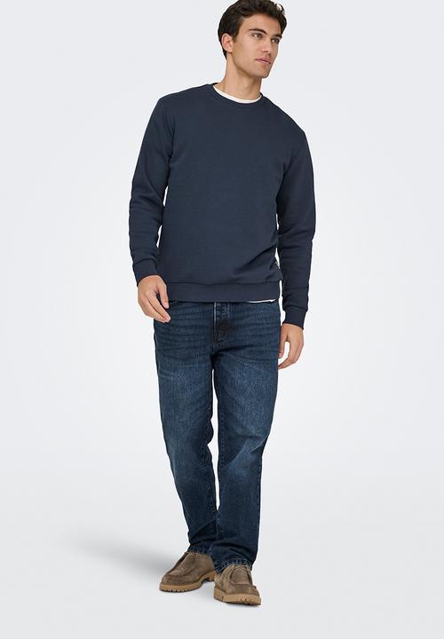 Only & Sons - Ceres Crew Neck Noos - Blue Nights