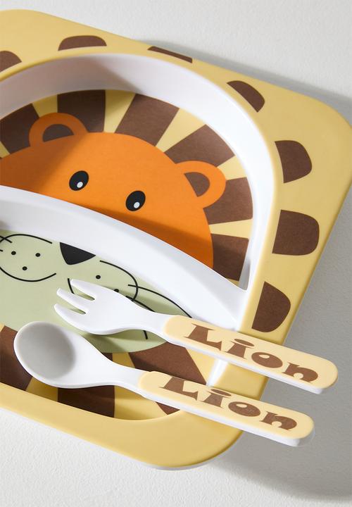 Pop Candy - Lion themed tableware set - lt yellow/multi