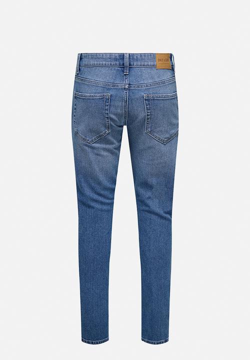 Only & Sons - Loom Slim Destroy Box - Medium Blue Denim