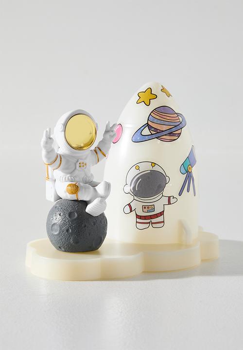 Pop Candy - Cartoon rocket & astro lamp - grey/multi