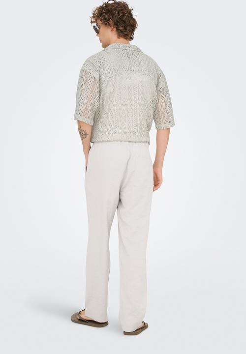 Only & Sons - Onssinus Trake Straight Pants - Moonstruck