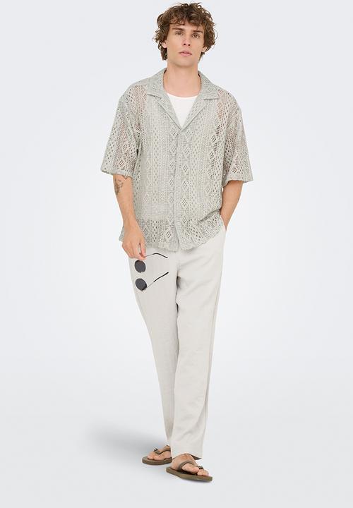 Only & Sons - Onssinus Trake Straight Pants - Moonstruck