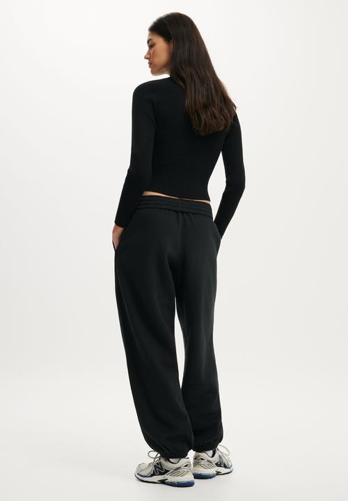 Cotton On - Plush Boyfriend Jogger - Black