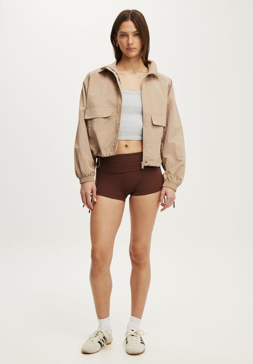 Cotton On - Ultra Soft Tie Side Roll Over Micro Short - Chestnut