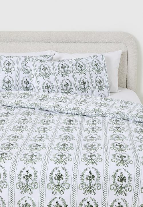 Sixth Floor - Toile Cotton Blend Duvet Set Sage