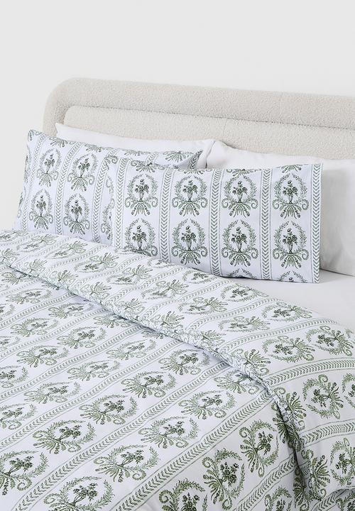Sixth Floor - Toile Cotton Blend Duvet Set Sage