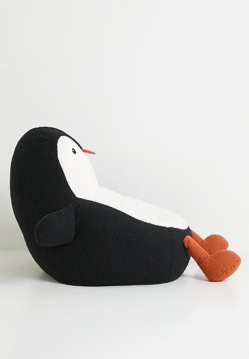 Pop Candy - Penguin bean bag chair - black/white