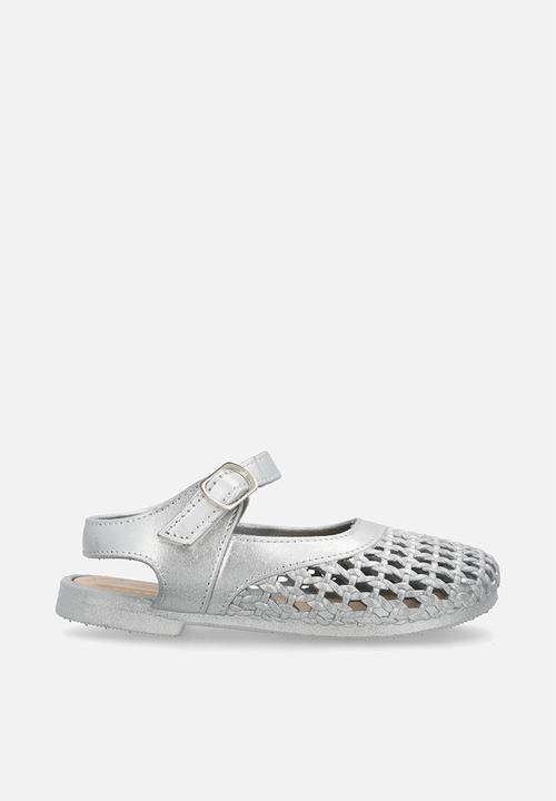 Pop Candy - Woven mary jane shoes - silver
