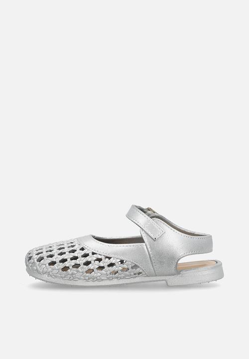 Pop Candy - Woven mary jane shoes - silver