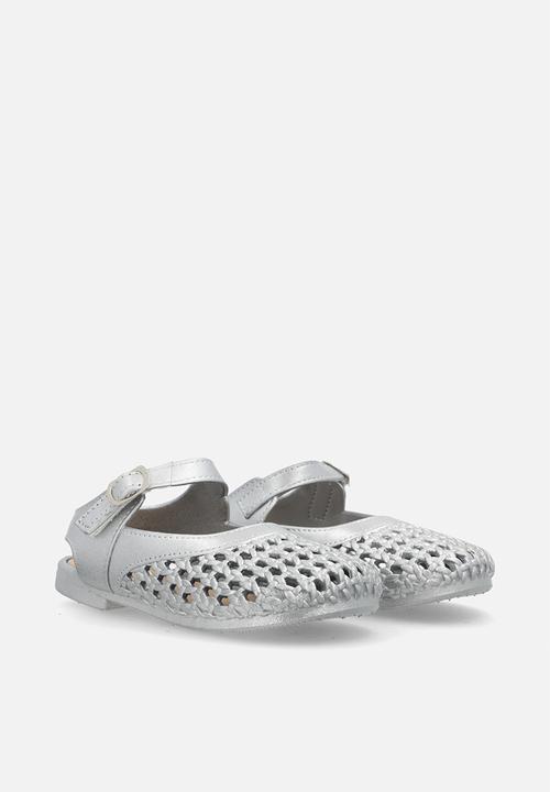 Pop Candy - Woven mary jane shoes - silver