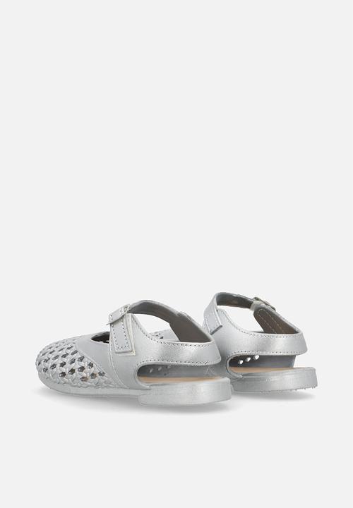 Pop Candy - Woven mary jane shoes - silver