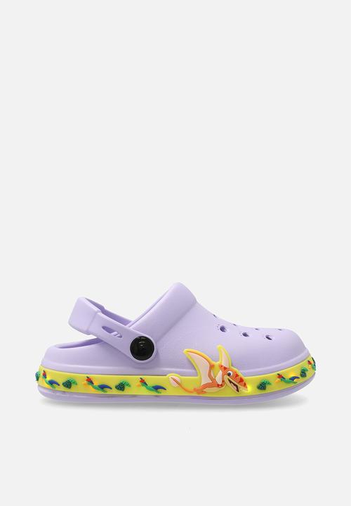 Pop Candy - Light-up clog shoes - lt purple/dino
