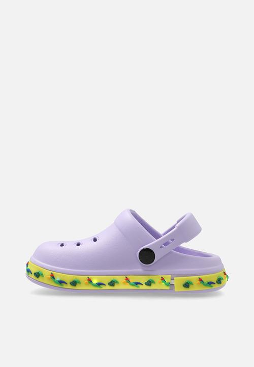 Pop Candy - Light-up clog shoes - lt purple/dino