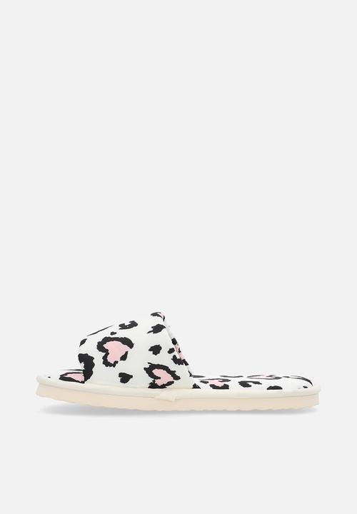 Pop Candy - Sandal slippers - white/heart leopard print