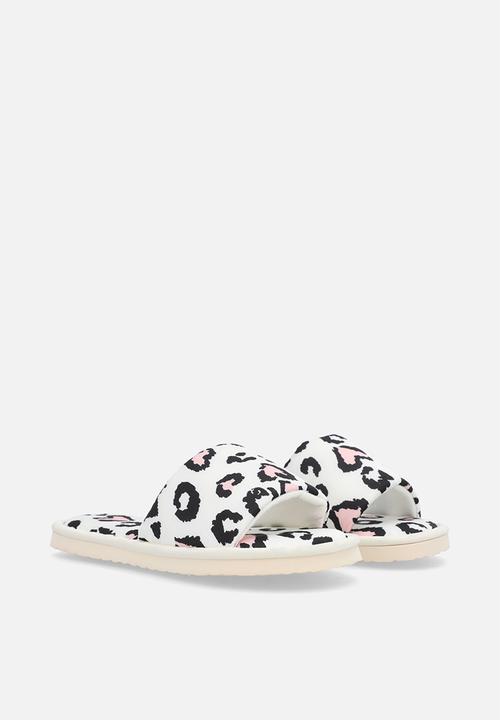 Pop Candy - Sandal slippers - white/heart leopard print