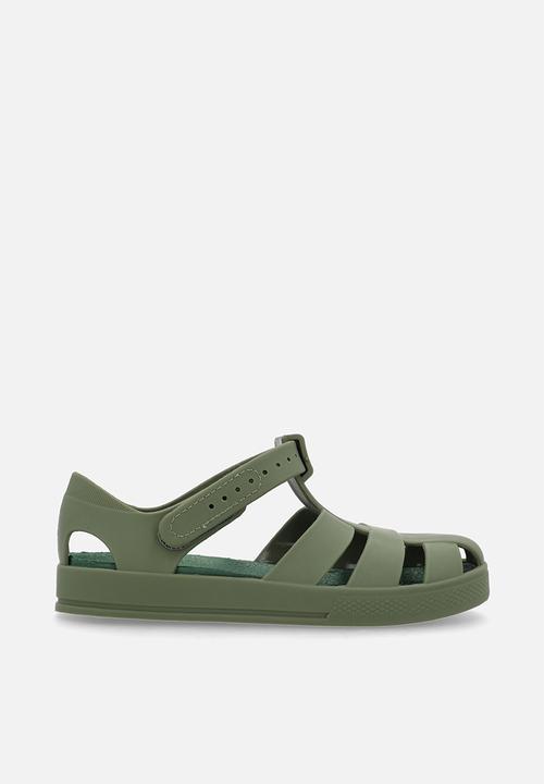 Pop Candy - Fisherman-style jelly sandals - olive green
