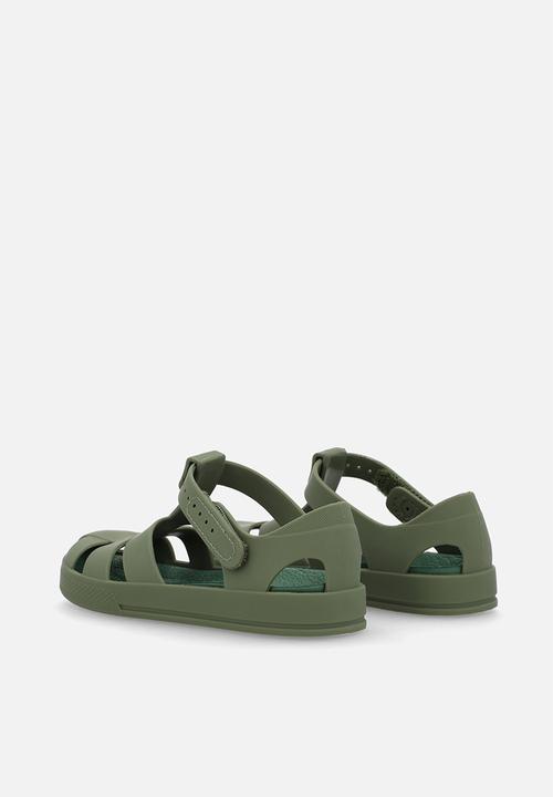 Pop Candy - Fisherman-style jelly sandals - olive green
