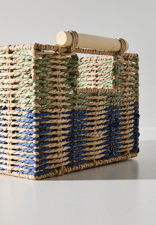 Pop Candy - Woven storage basket with grown-on handles - multi