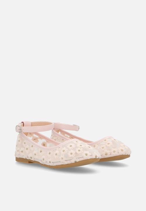 Pop Candy - Daisy aop pumps - pinkish cream