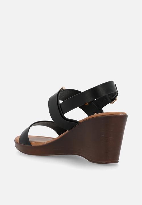 Butterfly Feet - Allora 4 slingback wedge heel - black