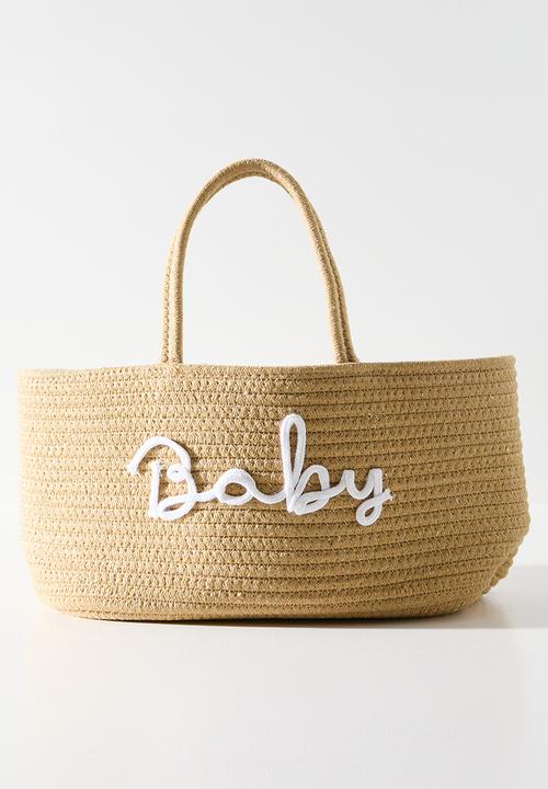 Pop Candy - Woven diaper organizer caddy - neutral