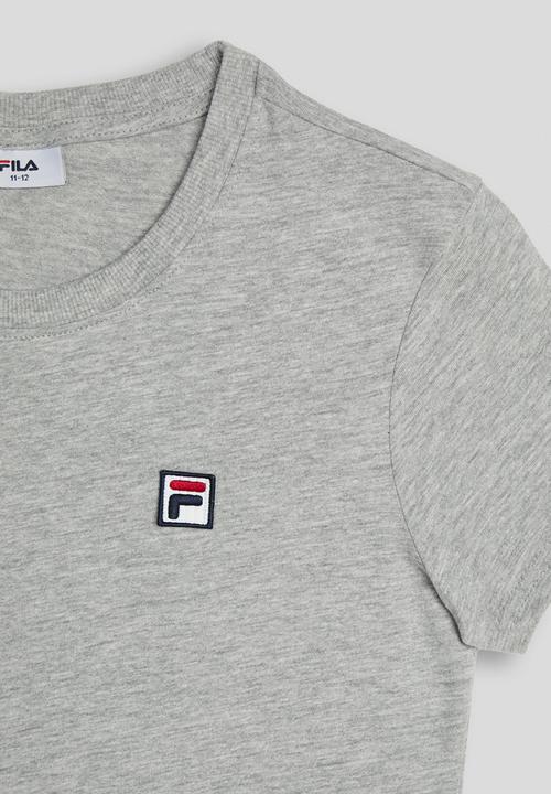 FILA - Dustin T-Shirt - Grey Melange/Fila Blue/Fila Red