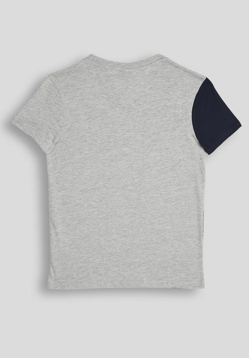 FILA - Dustin T-Shirt - Grey Melange/Fila Blue/Fila Red