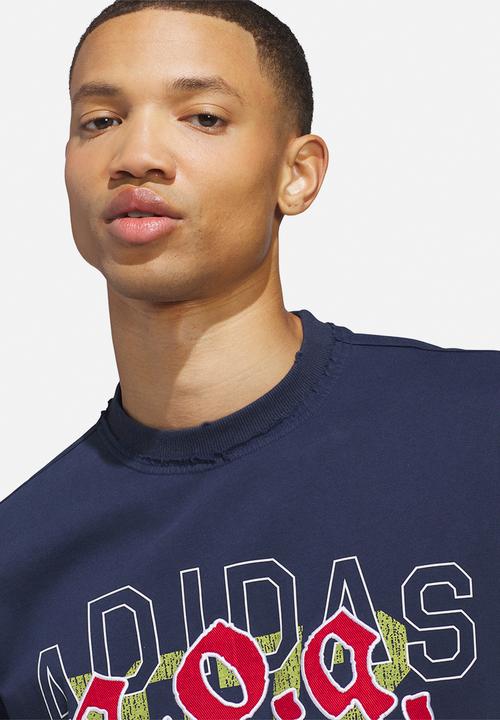 adidas Originals -  AOA Graphic Tee - Night Indigo Blue 