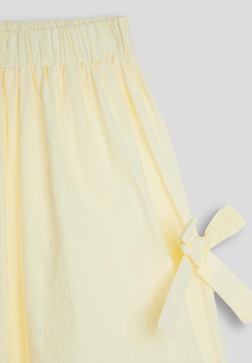 Pop Candy - Bow applique wide leg pants - light yellow