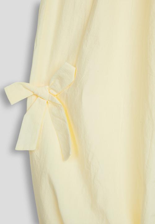 Pop Candy - Bow applique wide leg pants - light yellow